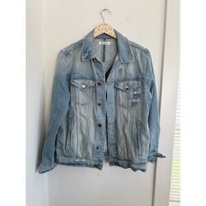 GOOD AMERICAN Women's Denim Letter "M" Jacket | Size 2/3 M/L